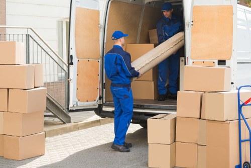 Removal van supporting a local move in Silvertown